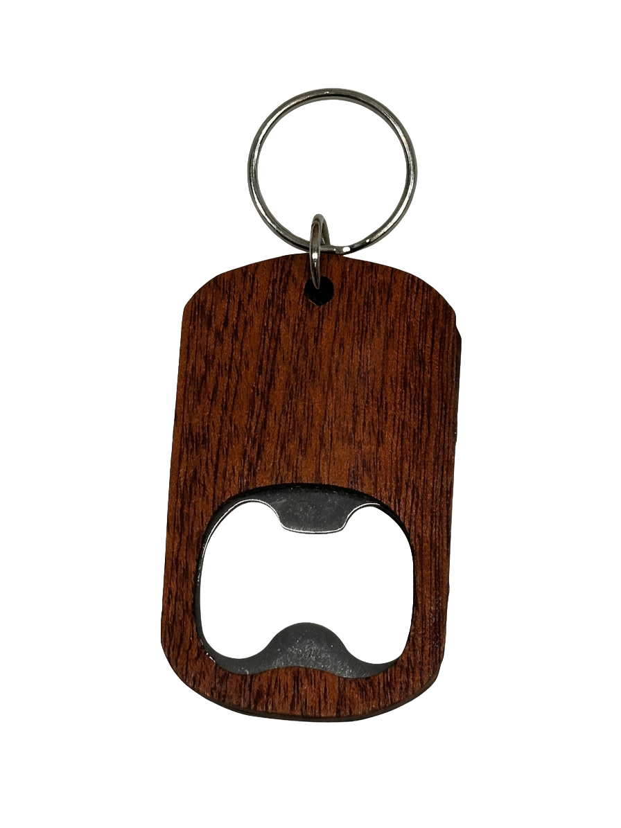 Wood Bottle Opener Keychain