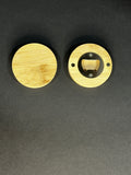 Round Bamboo Bottle Opener with Magnet