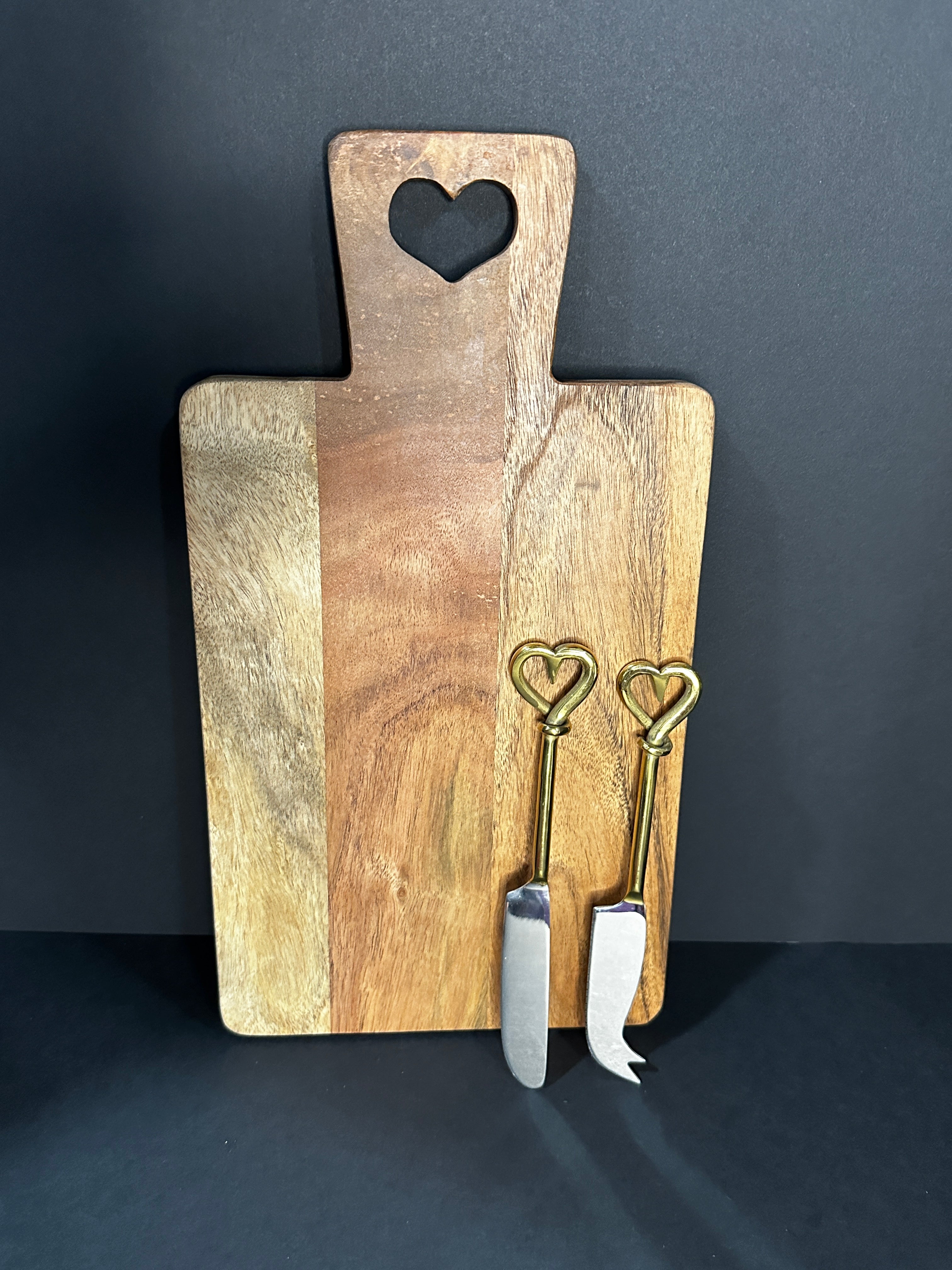 Serving Paddleboard with Cut-Out Heart Handle