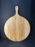 Rubber Wood Charcuterie Board - Round with Handle